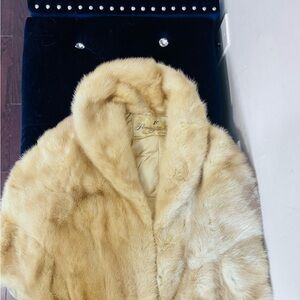 ✨ Chic Light Beige 100% Mink Fur Stole | Elevate Any Outfit